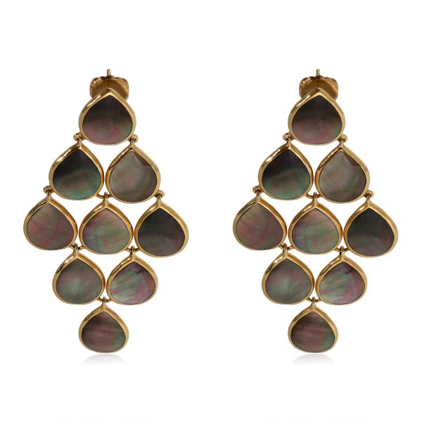 Ippolita Rock Candy Black Mother Of Pearl Cascade Earrings 18K Yellow Gold Ippolita Rock Candy Black Mother Of Pearl Cascade Earrings 18K Yellow Gold