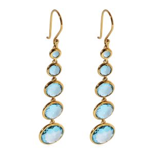 Ippolita Lollipop Lollitini Blue Topaz Drop Earrings in 18K Yellow Louis Vuitton Rusac Jaune Leather Shoulder Bag