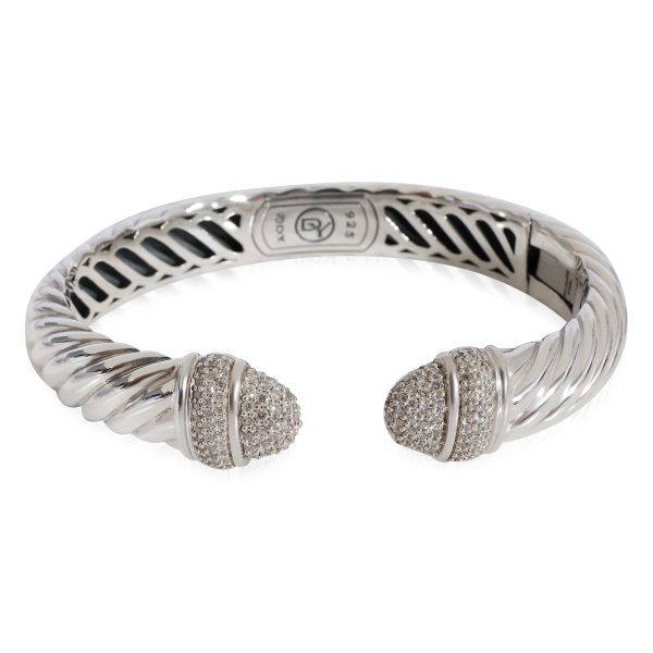 David Yurman Waverly Diamond Bracelet in 925 Sterling Silver 115 CTW David Yurman Waverly Diamond Bracelet in 925 Sterling Silver 115 CTW