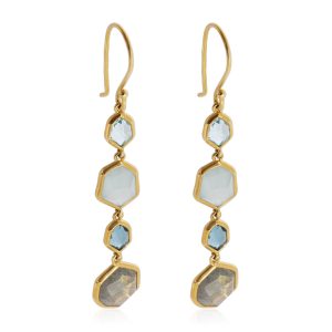 Ippolita Gemstone Earrings in 18k Yellow Gold Fendi Spring Summer Multicolor