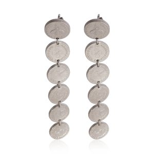 Gucci Metallic Coin Drop Earrings in 925 Sterling Silver Cart