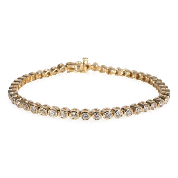 Bezel Set Diamond Tennis Bracelet in 14k Yellow Gold 333 CTW Bezel Set Diamond Tennis Bracelet in 14k Yellow Gold 333 CTW