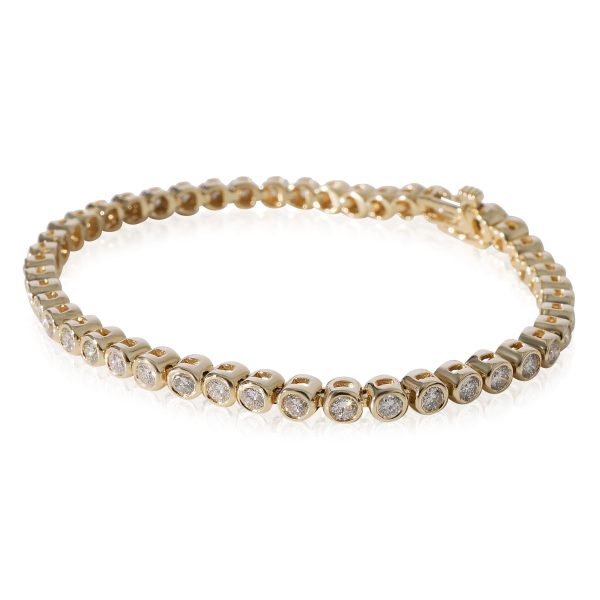 123934 sv Bezel Set Diamond Tennis Bracelet in 14k Yellow Gold 333 CTW