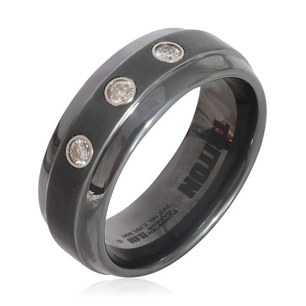 123954 av Triton Mens Diamond Band in Tungsten 016 CTW