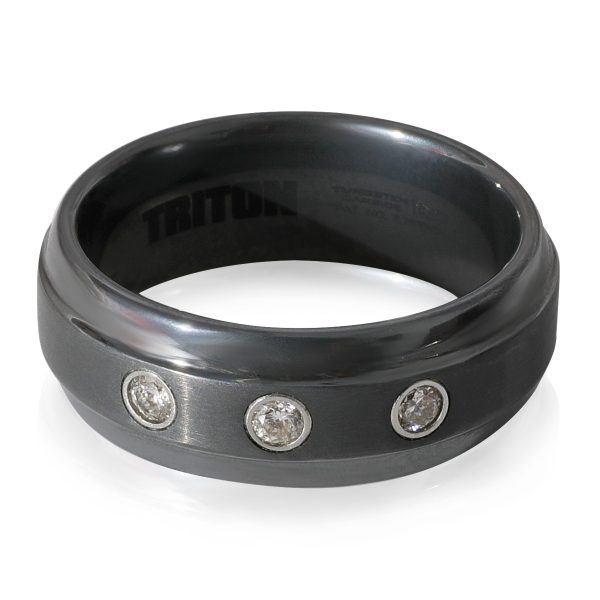 Triton Mens Diamond Band in Tungsten 016 CTW Triton Mens Diamond Band in Tungsten 016 CTW