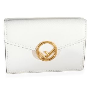 Fendi White Grained Leather Micro Trifold Wallet Gucci Ophidia GG Flora Shoulder Bag Mini Bag Beige Red