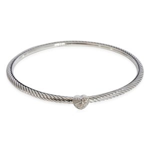 David Yurman Confetti Diamond Bangle in 925 Sterling Silver 005 CTW Chanel Matelasse Long Flap Wallet Black