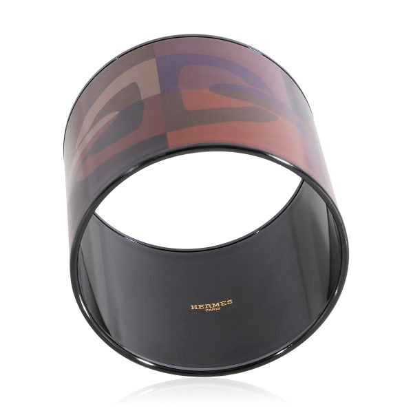 124216 pv 5355539a a7f7 4430 81a7 4a407b9fd4c9 Hermès Mega Wide Enamel Chaine dAncre Autumn Hued Bangle 67 mm Wide