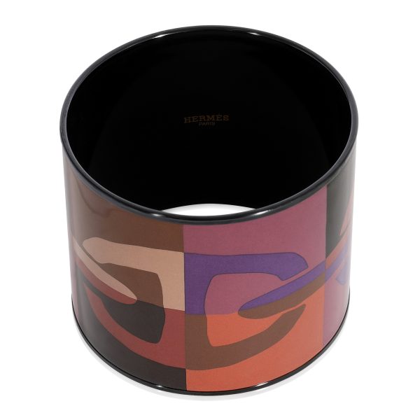 67 mm Wide Hermès Mega Wide Enamel Chaine dAncre Autumn Hued Bangle 67 mm Wide