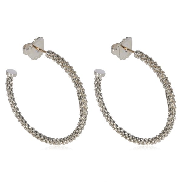 124251 sv Lagos Caviar Hoop Earrings in 925 Sterling Silver