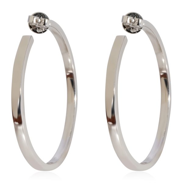 124278 pv Diamond Hoop Earring in 18k White Gold 104 CTW