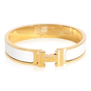 Hermès Clic H Bracelet in Blanc Cart