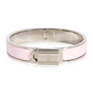 Hermès Rose Dragée Enamel Clic Cadenas Bracelet Cart