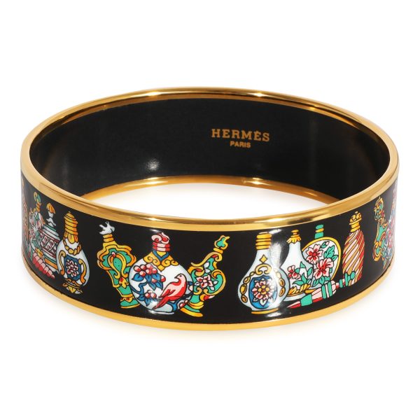 Hermès Wide Black Enamel Qu Importe le Flacon Bracelet Hermès Wide Black Enamel Qu Importe le Flacon Bracelet