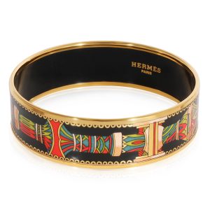 Hermès Wide Enamel Bracelet Louis Vuitton Montaigne BB Monogram Empreinte Black