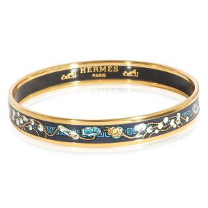 Hermès Narrow Enamel Bracelet with Bead Necklace Design Cart