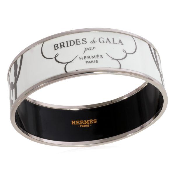 124333 pv 00ef835e 3603 475f a017 29790031a6e1 Hermès Plated Brides de Gala Shadow Enamel Bracelet 62MM