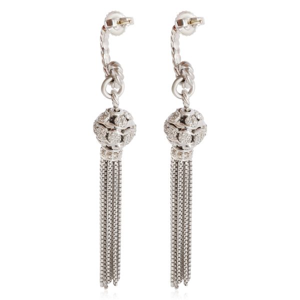 124342 pv David Yurman Diamond Tassel Earrings in Sterling Silver 05 CTW