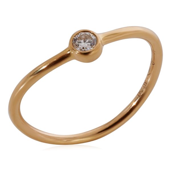 Tiffany Co Elsa Peretti Wave Diamond Ring in 18K Yellow Gold 006 CTW Tiffany Co Elsa Peretti Wave Diamond Ring in 18K Yellow Gold 006 CTW