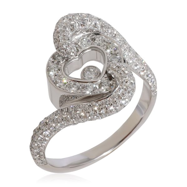 124365 bv c2b3974d 8c66 471e b04c 689f55bbd26c Chopard Happy Diamond Heart Ring in 18k White Gold 086 CTW