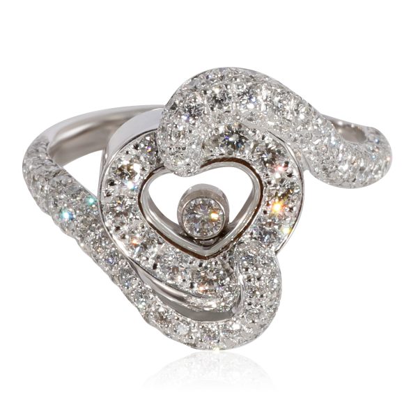 Rings Chopard Happy Diamond Heart Ring in 18k White Gold 086 CTW