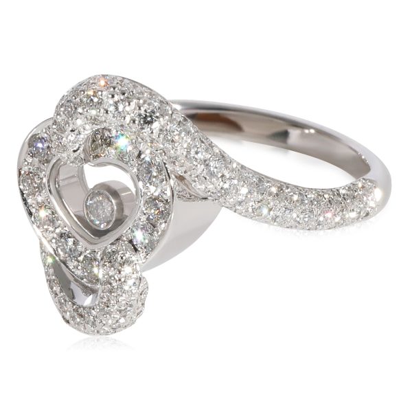 Chopard Chopard Happy Diamond Heart Ring in 18k White Gold 086 CTW