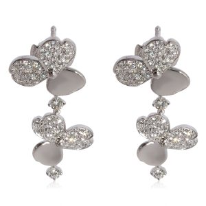 Tiffany Co Paper Flowers Diamond Earrings in 950 Platinum 102 CTW Tiffany Co Flat Band 3P Diamond Ring Size 12 Pt950 Platinum Silver