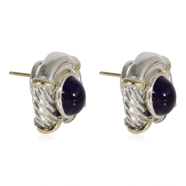 124411 sv cd5f592b 436c 453b bb9a e1a252d35816 David Yurman Amethyst Renaissance Cable Two Tone Earrings