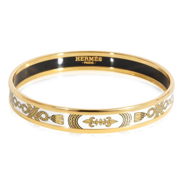 Hermès Narrow Bracelet Enamel with Gold Ropes Hermès Narrow Bracelet Enamel with Gold Ropes