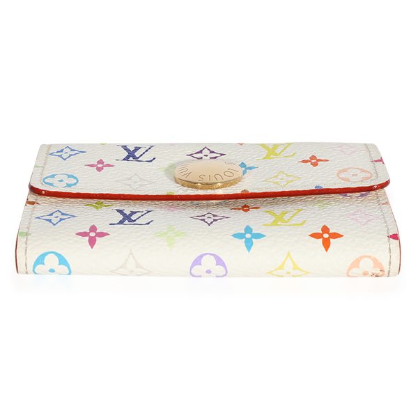 124458 stamp Louis Vuitton x Takashi Murakami White Monogram Multicolore Card Holder