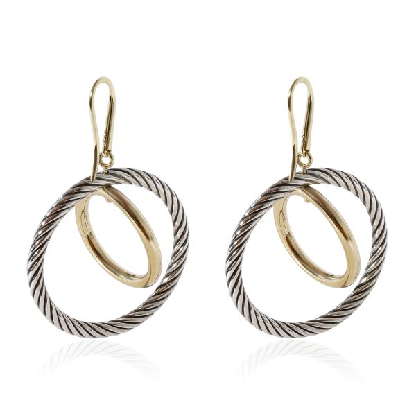 124625 pv David Yurman Circle Mobile Earrings in 18k Yellow GoldSterling Silver