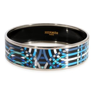 Hermès Plated Wide Blue Geometric Design Enamel Bracelet Tag Heuer Carrera WBN2110BA0639 Mens Watch in Stainless Steel