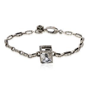 Gucci GG Cube Bracelet with White Crystals in 925 Sterling Silver Chanel Black Soft Leather Quilted Reissue Hobo