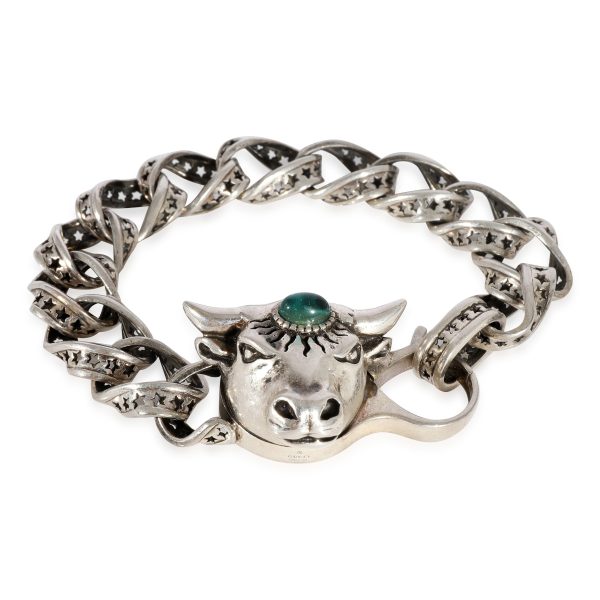 Gucci Anger Forest Bulls Head Link Bracelet in 925 Sterling Silver Gucci Anger Forest Bulls Head Link Bracelet in 925 Sterling Silver