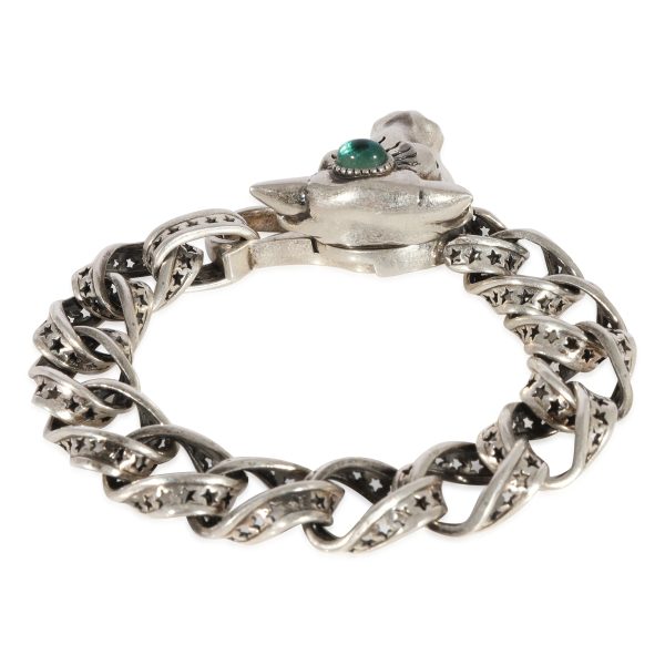 124697 sv Gucci Anger Forest Bulls Head Link Bracelet in 925 Sterling Silver