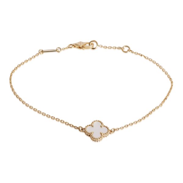 Van Cleef Arpels Alhambra Mother Of Pearl Bracelet in 18k Yellow Gold Van Cleef Arpels Alhambra Mother Of Pearl Bracelet in 18k Yellow Gold