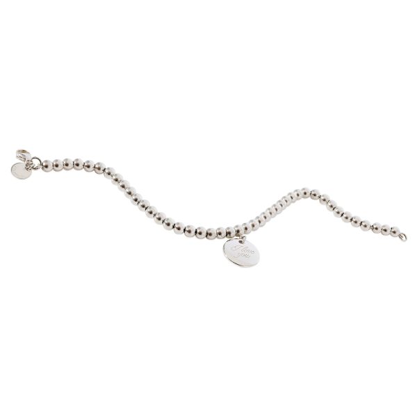 124781 bv Tiffany Co I Love You Bead Bracelet in Sterling Silver