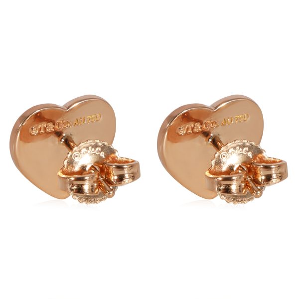 124782 bv Tiffany Co Return To Tiffany Diamond Heart Earrings in 18k Rose Gold 026 CTW