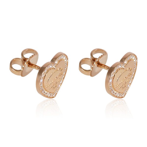 124782 pv Tiffany Co Return To Tiffany Diamond Heart Earrings in 18k Rose Gold 026 CTW