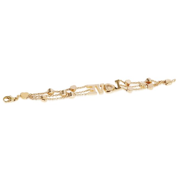 124789 pv Chopard Happy Diamond Love Bracelet in 18k Yellow Gold 028 CTW