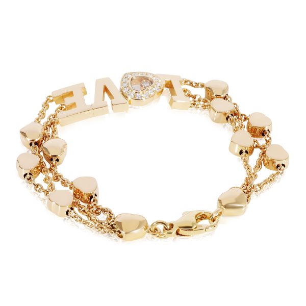 124789 sv Chopard Happy Diamond Love Bracelet in 18k Yellow Gold 028 CTW