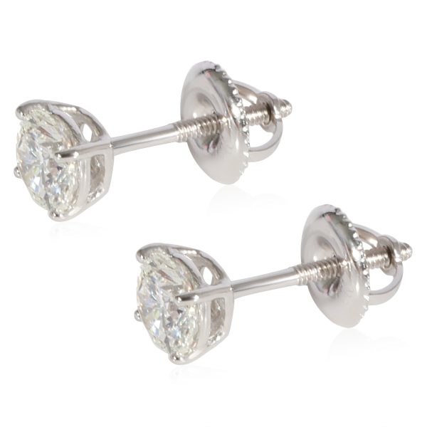 124961 sv 1a88b868 f5ef 4cb3 b4ab afc3137663a3 Round Diamond 4 Prong Screwback Stud Earrings in 14k White Gold 1 CTW