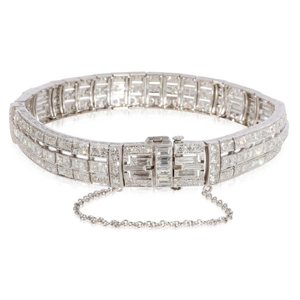 124962 sv Platinum Vintage Diamond Bracelet in Platinum 1075 CTW