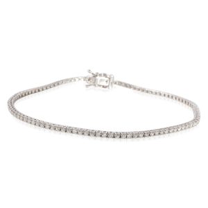 Diamond Micro Tennis Bracelet in 14k White Gold 107 CTW Louis Vuitton Clutch Bag Pochette Voyage MM Damier Graphite Jaune