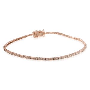 Diamond Bracelet in 14k Rose Gold 11 CTW Louis Vuitton Handbag Damier Ebene Alma BB
