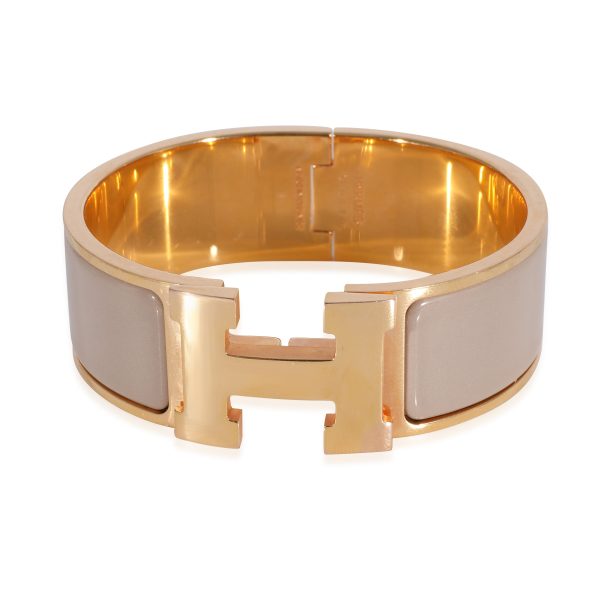 Hermès Gold Plated Clic Clac H Marron Glacé Bracelet Hermès Gold Plated Clic Clac H Marron Glacé Bracelet