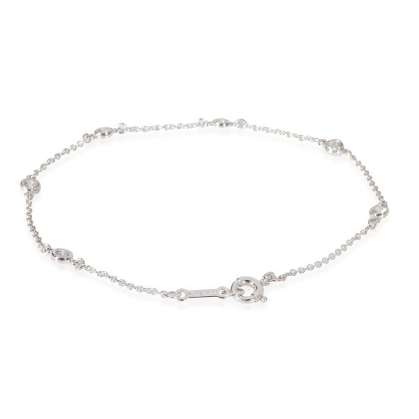 125117 sv Tiffany Co Elsa Peretti Diamonds By the Yard Bracelet in Platinum 03 CTW