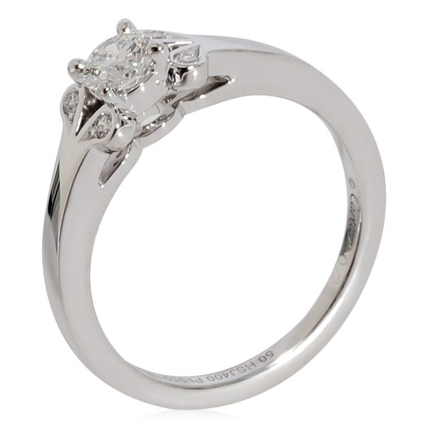 125128 av Cartier Ballerine Diamond Engagement Ring in 950 Platinum F VS1 027 CTW