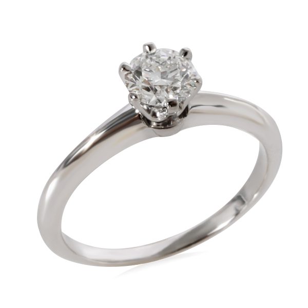 Rings Tiffany Co Solitaire Ring in Platinum G VVS2 063 CTW