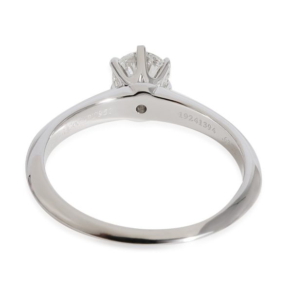 tiffany co solitaire ring in platinum g vvs2 0 63 ctw Tiffany Co Solitaire Ring in Platinum G VVS2 063 CTW